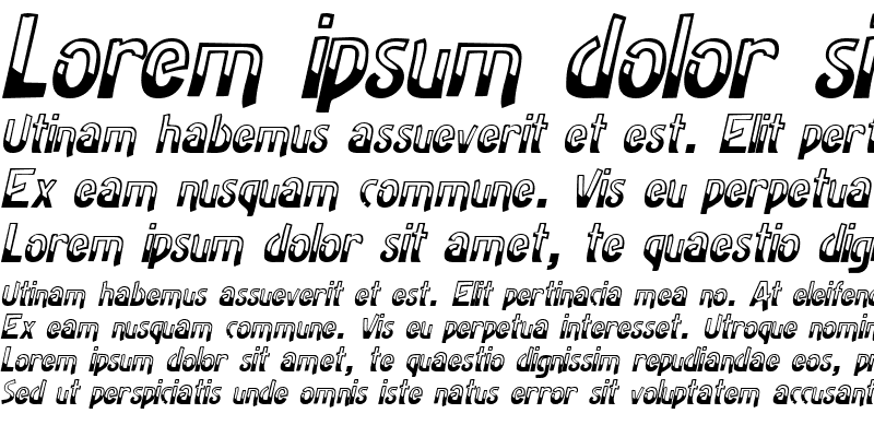 Sample of HalfBakedSSK Italic