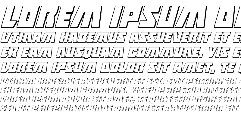 Sample of Halfshell Hero 3D Italic