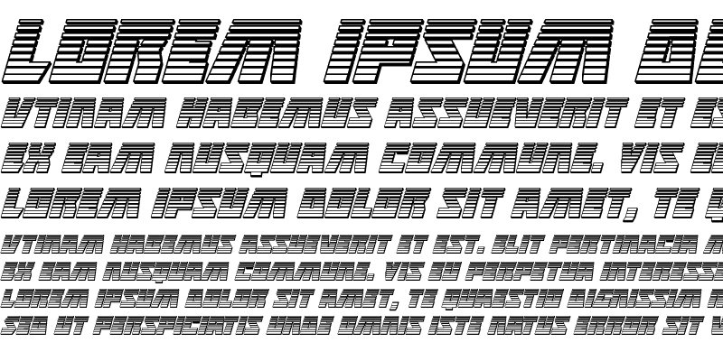 Sample of Halfshell Hero Chrome Italic