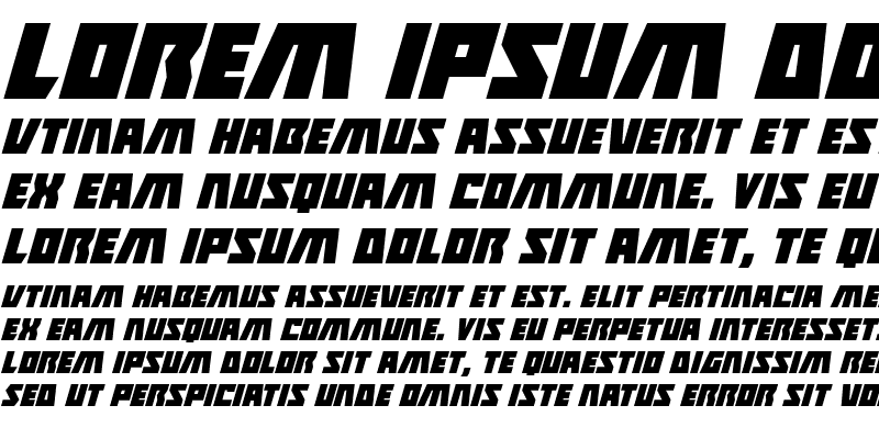 Sample of Halfshell Hero Italic