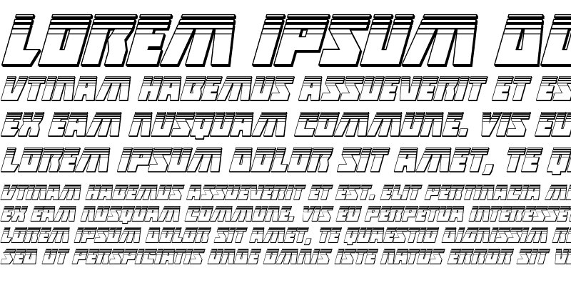 Sample of Halfshell Hero Platinum Italic