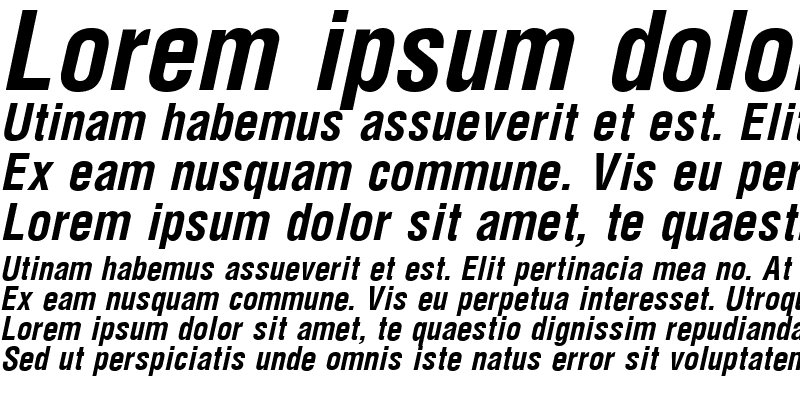Sample of Hallmarke Bold Italic