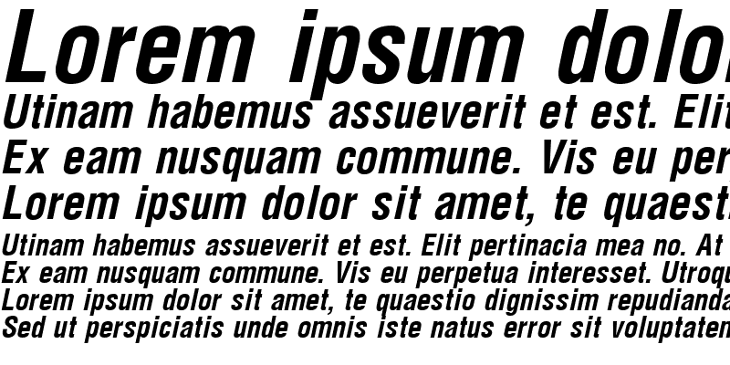Sample of Hallmarke Condensed Bold Italic