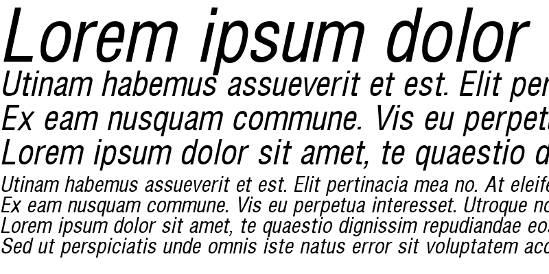 Sample of Hallmarke Condensed Italic