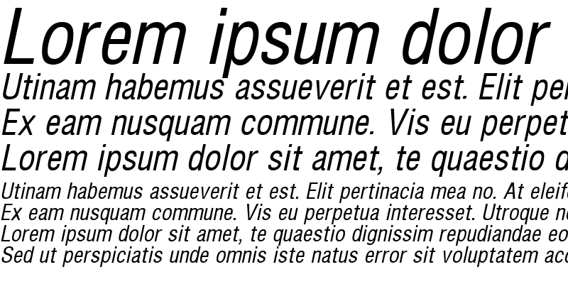 Sample of Hallmarke Italic
