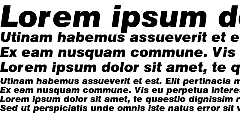 Sample of HalvettBlack Italic