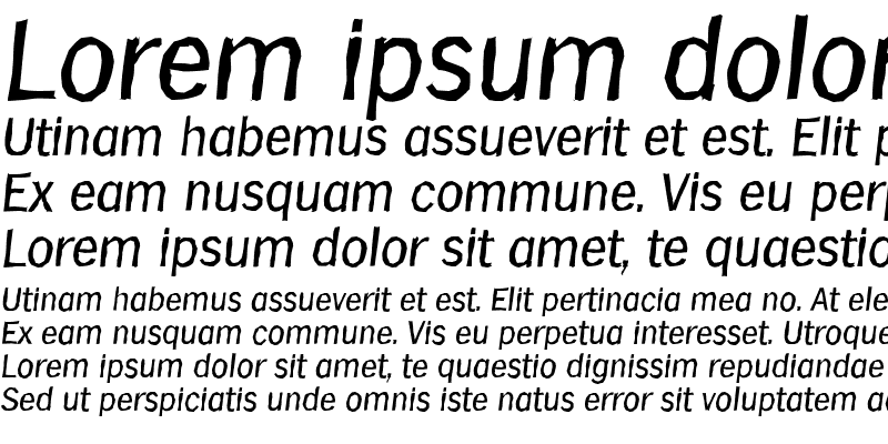 Sample of HamburgAntique Italic