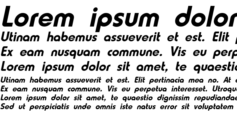 Sample of HammerFat Italic