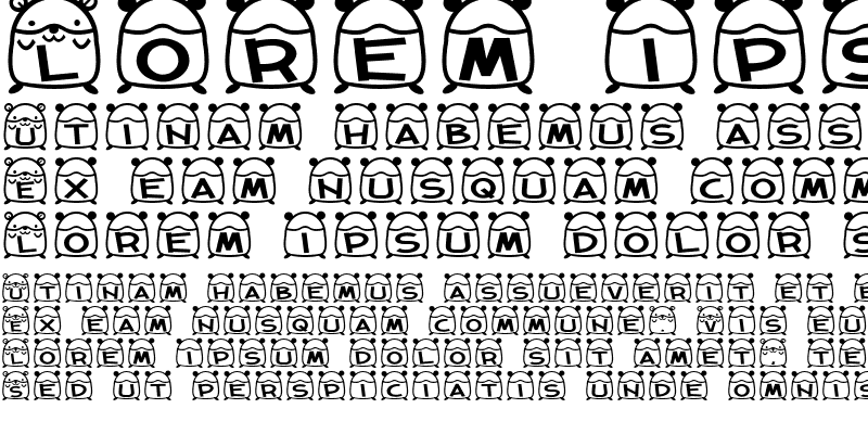 Sample of hamu font