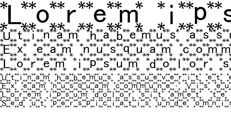 Sample of hana Font Regular