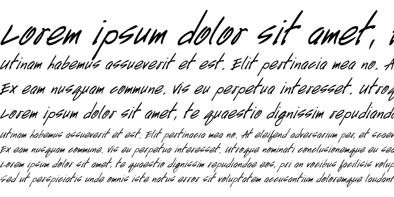 Sample of HandScript Bold Italic