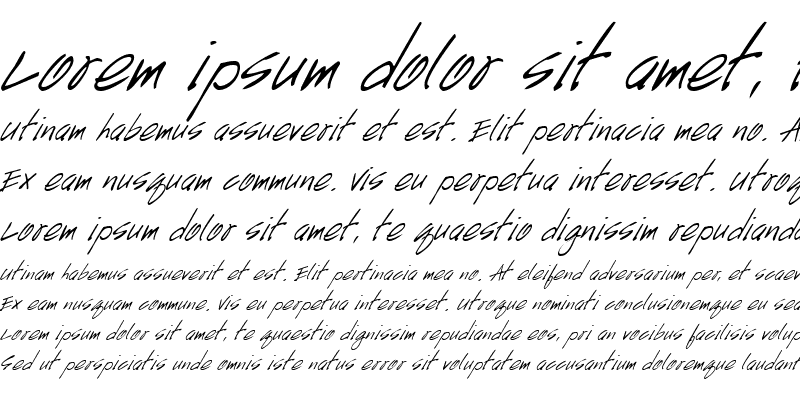 Sample of HandScript Italic