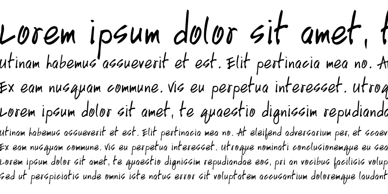Sample of HandScriptLefty Bold Italic