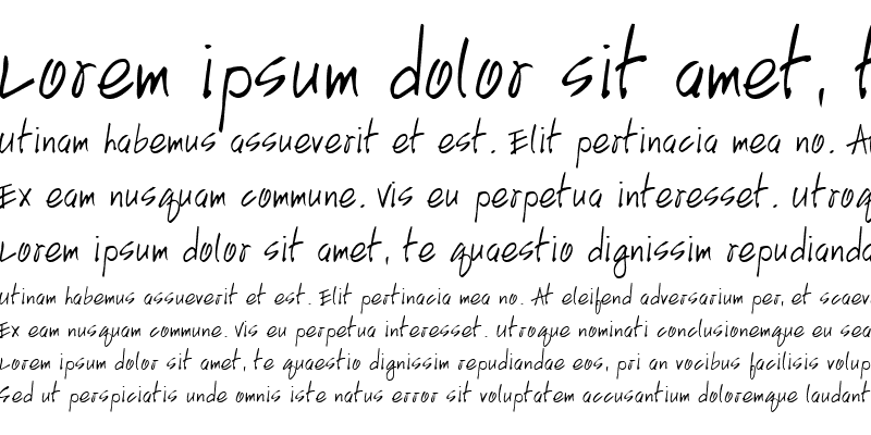 Sample of HandScriptLefty Italic