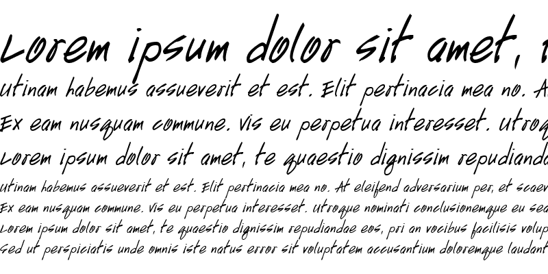 Sample of HandScriptUpright Bold Italic