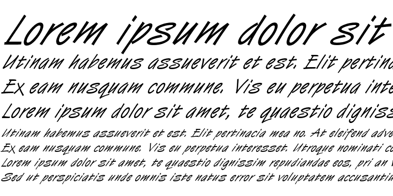 Sample of HandStroke Italic