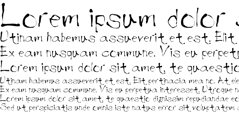 Sample of Handwrite Inkblot Regular