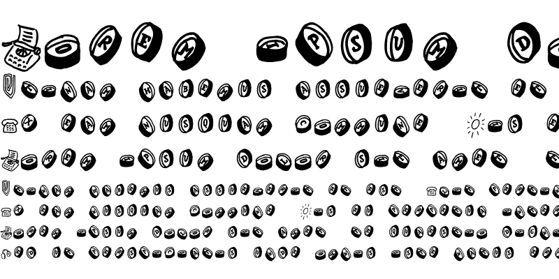 Sample of Handwriter-Symbols Regular