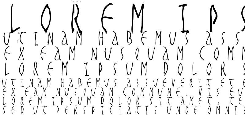 Sample of HandwrittenSlim Regular