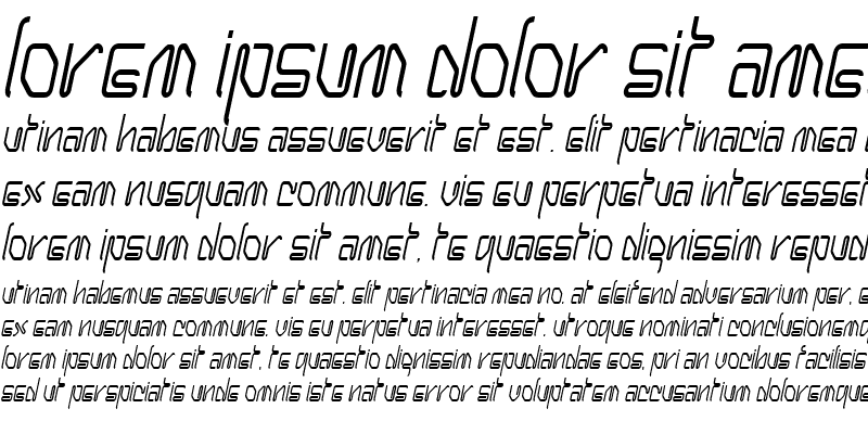 Sample of Hanger Condensed Italic