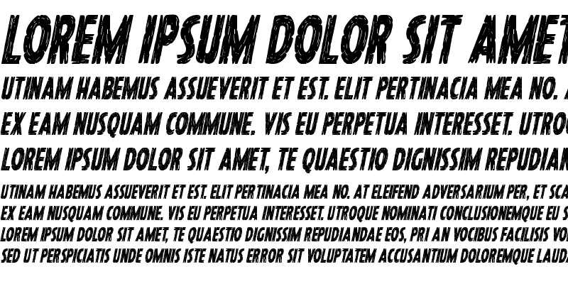 Sample of Hanging Tree Condensed Italic