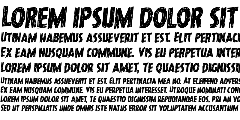Sample of Hanging Tree Staggered Rotalic Italic