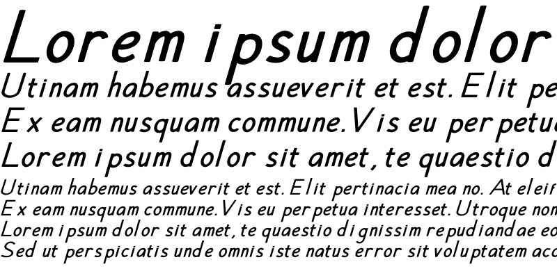 Sample of Hansville Bold Italic