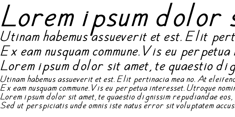 Sample of Hansville Italic