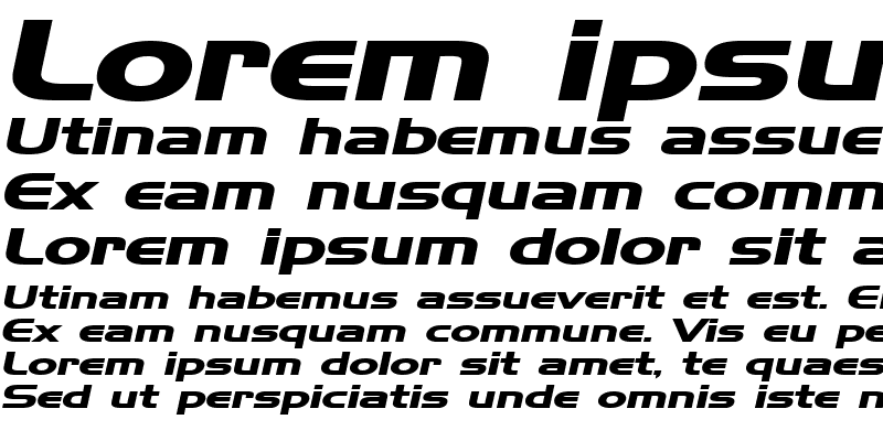Sample of Hanzel Extended Bold Italic
