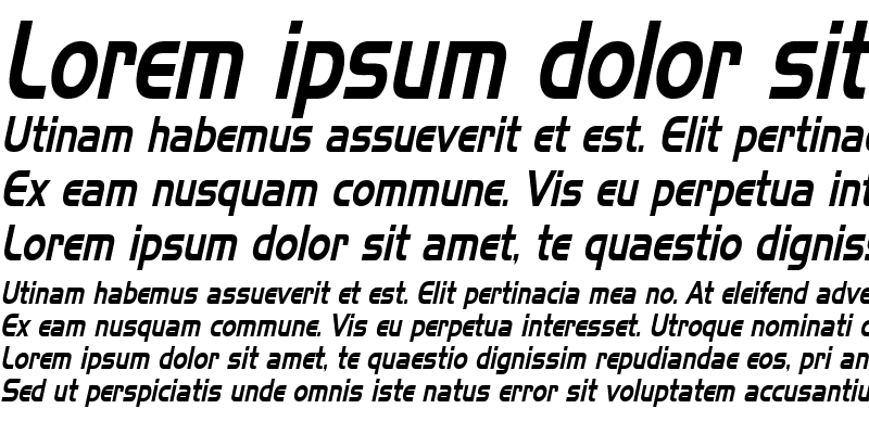 Sample of HanzelThin Italic