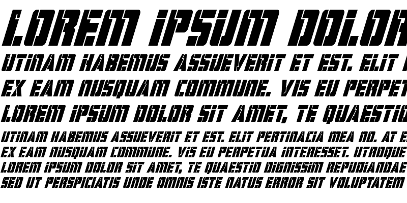 Sample of Hard Science Bold Super-Italic Bold Italic