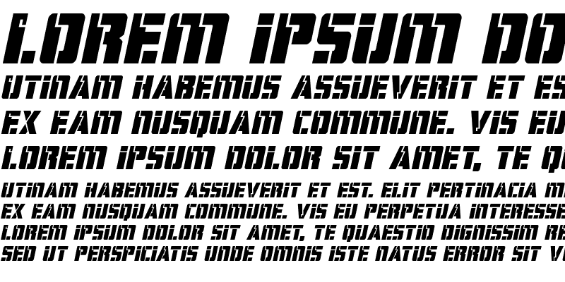 Sample of Hard Science Expanded Italic