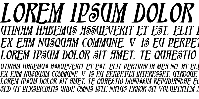 Sample of HardinCaps Bold Italic