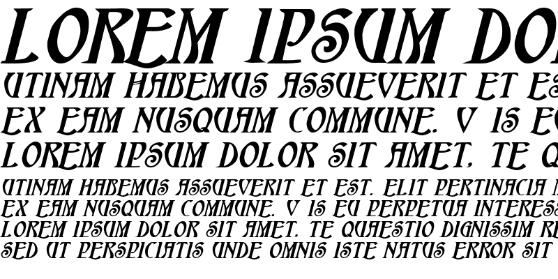 Sample of HardinCapsWide Bold Italic