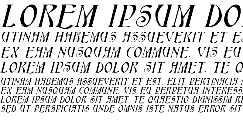 Sample of HardinCapsWide Italic