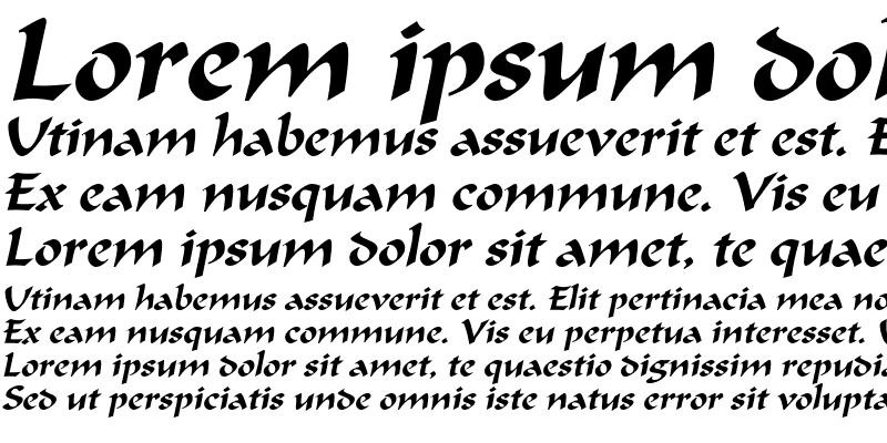 Sample of Harem Italic