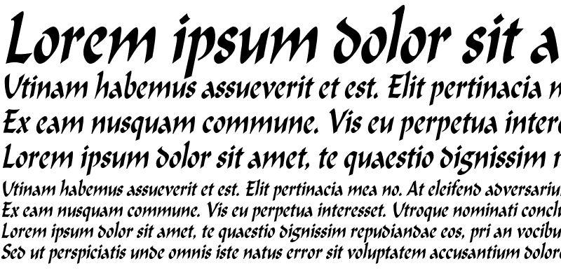 Sample of HaremCondensed Italic