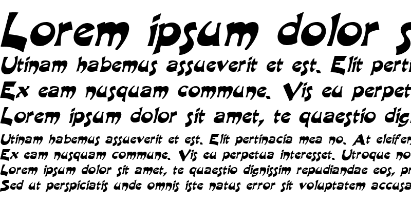 Sample of Harquil Italic