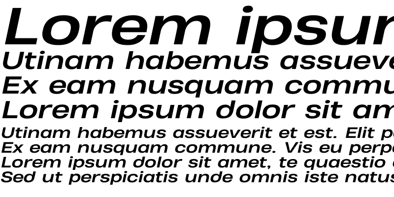 Sample of Heading Pro Wide Trial Bold Italic