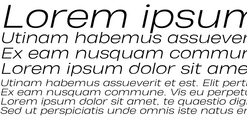 Sample of Heading Pro Wide Trial Light Italic