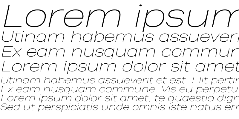 Sample of Heading Pro Wide Trial Thin Italic