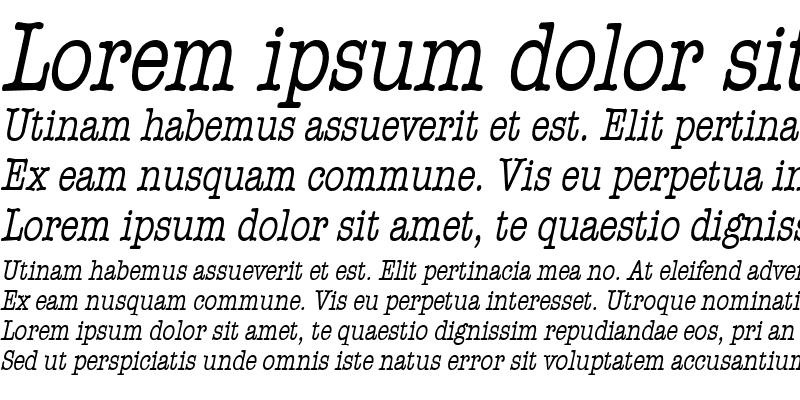 Sample of Headline Thin Italic