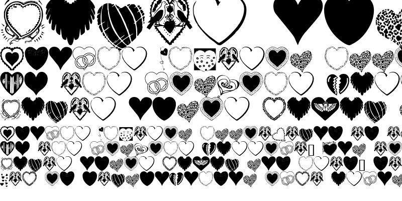 Sample of Hearts Galore Regular