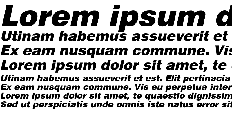 Sample of HebarBlack Italic