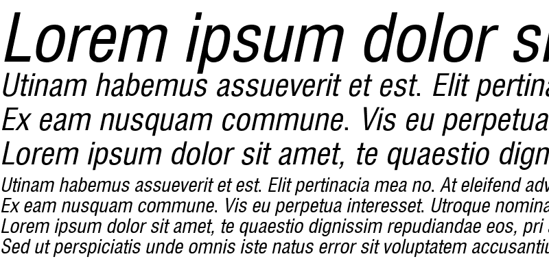 Sample of HebarCond Italic