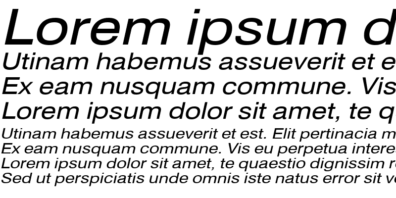Sample of HebarExtended Italic