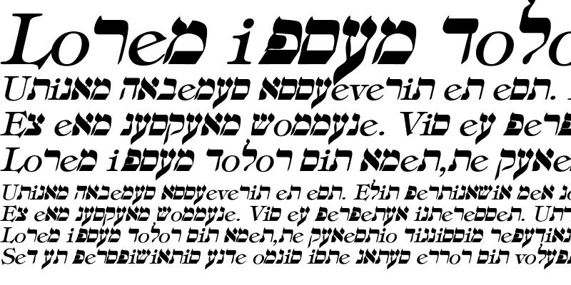 Sample of Hebrew-Italic