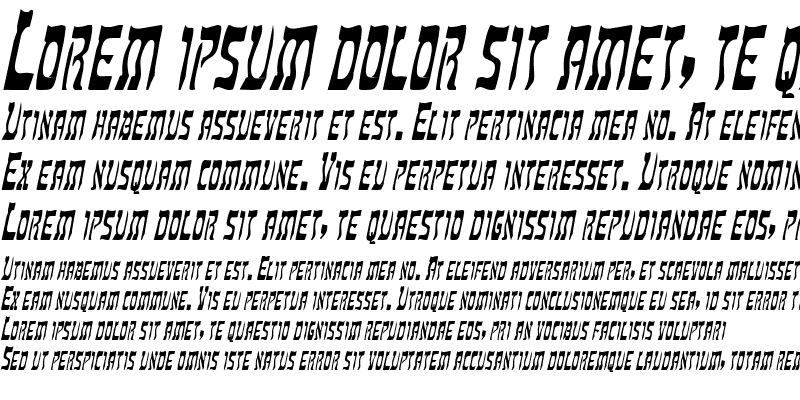 Sample of HebrewCondensed Italic