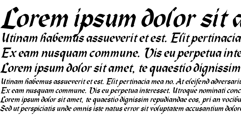 Sample of Heidelbe-Normal Italic Italic