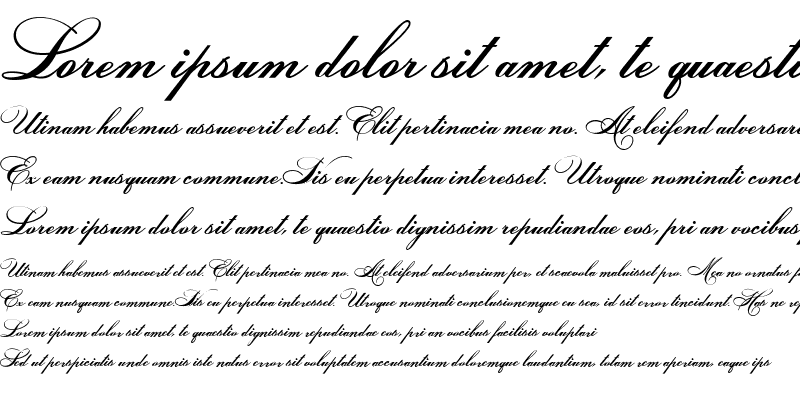 Sample of Helena Script ES Regular